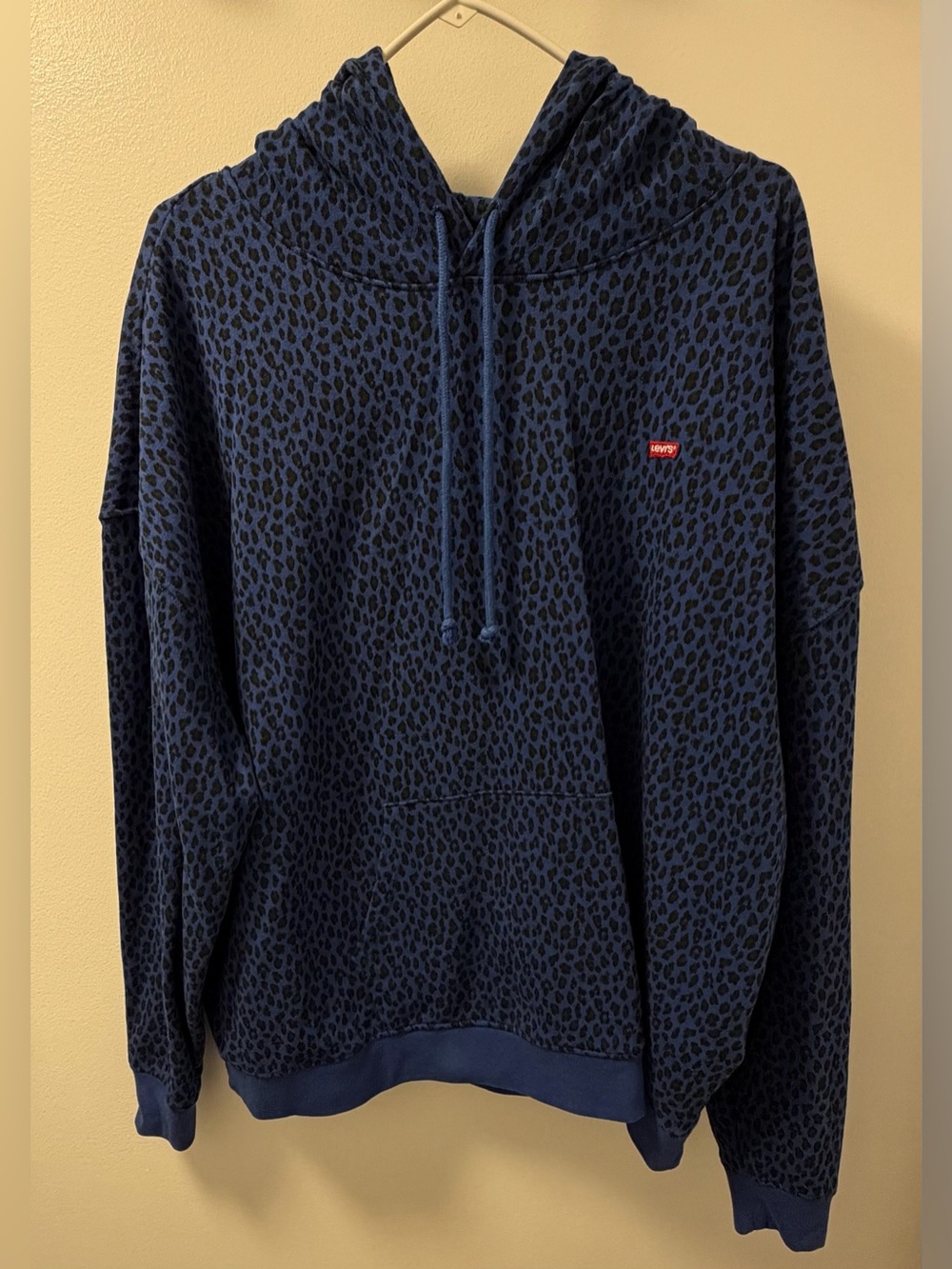 Levi's Dark Blue Leopard-Print Pullover Hoodie - 2X